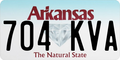AR license plate 704KVA
