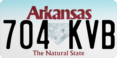 AR license plate 704KVB