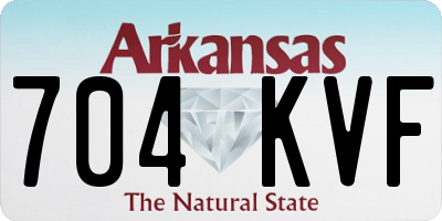 AR license plate 704KVF