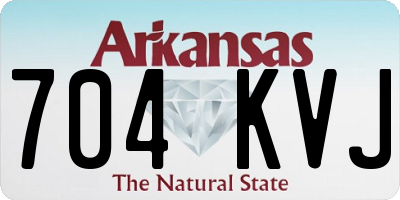 AR license plate 704KVJ
