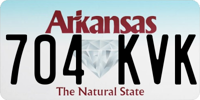AR license plate 704KVK
