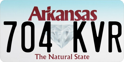AR license plate 704KVR