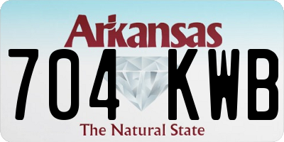 AR license plate 704KWB