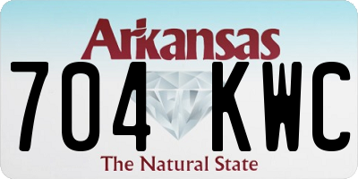 AR license plate 704KWC