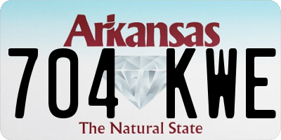 AR license plate 704KWE