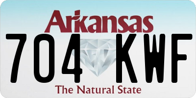 AR license plate 704KWF