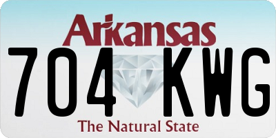 AR license plate 704KWG