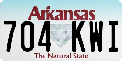 AR license plate 704KWI