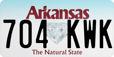 AR license plate 704KWK