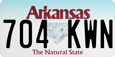 AR license plate 704KWN