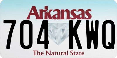 AR license plate 704KWQ