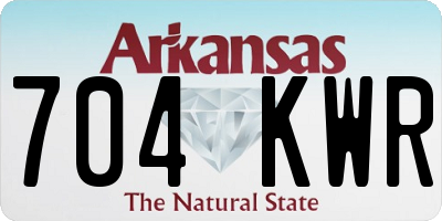 AR license plate 704KWR