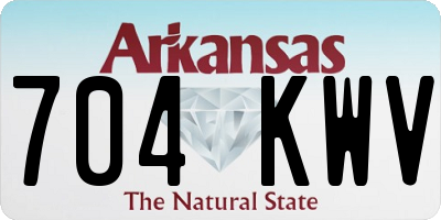 AR license plate 704KWV