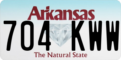 AR license plate 704KWW