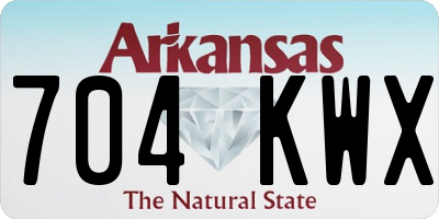 AR license plate 704KWX