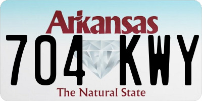 AR license plate 704KWY
