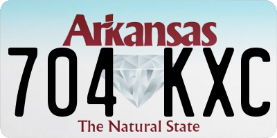 AR license plate 704KXC