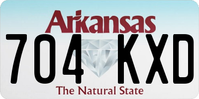AR license plate 704KXD