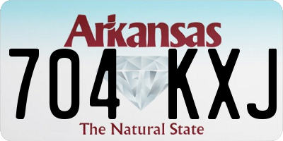 AR license plate 704KXJ