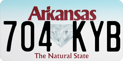 AR license plate 704KYB