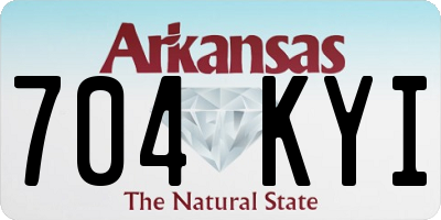 AR license plate 704KYI