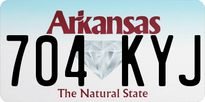 AR license plate 704KYJ