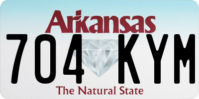 AR license plate 704KYM