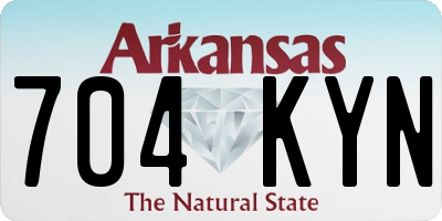 AR license plate 704KYN