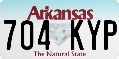 AR license plate 704KYP
