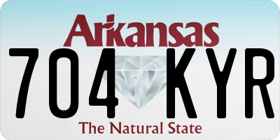 AR license plate 704KYR