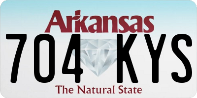 AR license plate 704KYS