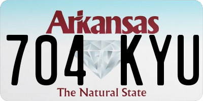 AR license plate 704KYU
