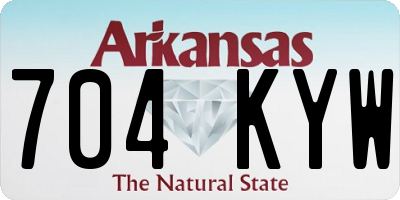 AR license plate 704KYW