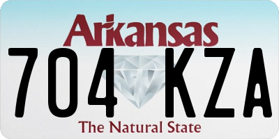 AR license plate 704KZA
