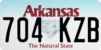 AR license plate 704KZB