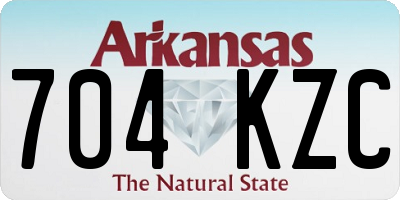 AR license plate 704KZC