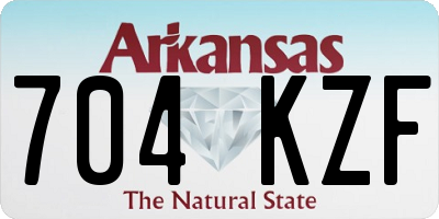 AR license plate 704KZF
