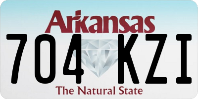 AR license plate 704KZI