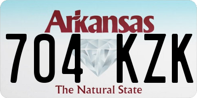 AR license plate 704KZK