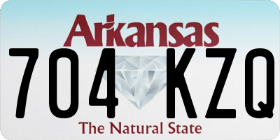 AR license plate 704KZQ