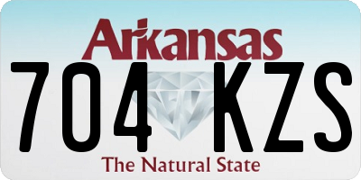 AR license plate 704KZS
