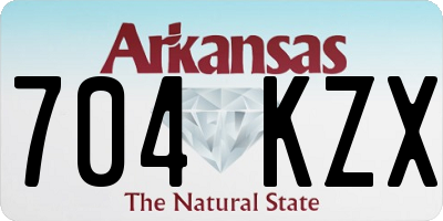 AR license plate 704KZX