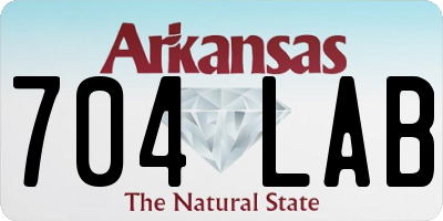 AR license plate 704LAB