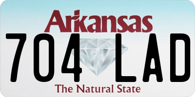 AR license plate 704LAD