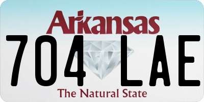AR license plate 704LAE