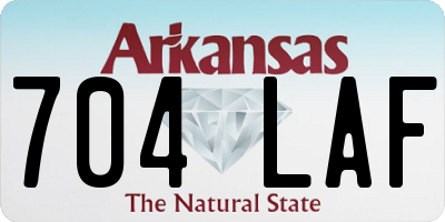 AR license plate 704LAF