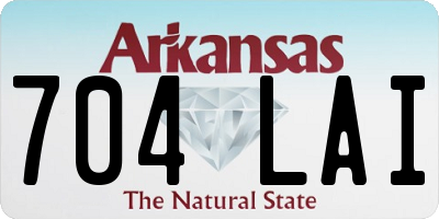 AR license plate 704LAI