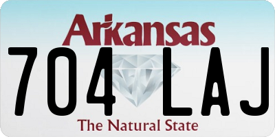 AR license plate 704LAJ
