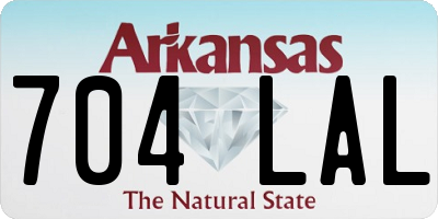 AR license plate 704LAL