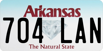 AR license plate 704LAN